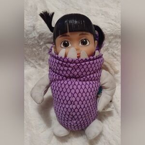 Monsters Inc Boo In Monster Costume Plush Doll 8” 2001 Rare Hasbro Disney VTG